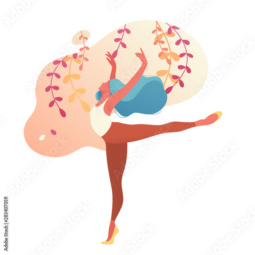 Woman activities. Girl doing sports, yoga, dancing, fitness exercise in different poses. Sport women flat illustration isolated on white background for website and mobile website development.- Vector