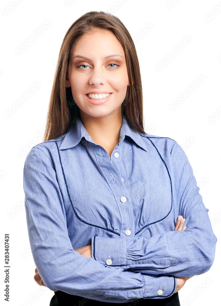 Portrait of a beautiful businesswoman isolated on white background Portrait of a beautiful businesswoman isolated on white background