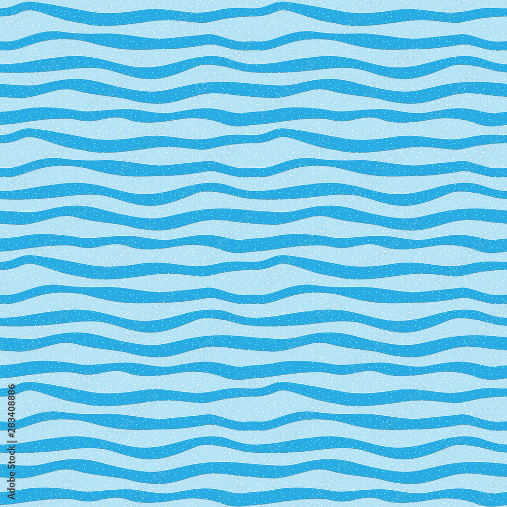 Seamless pattern with blue wavy stripes and glitters. Seamless pattern with blue wavy stripes and glitters.