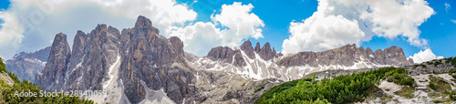 Panorama-Aufnahme der Sextener Dolomiten  photo
