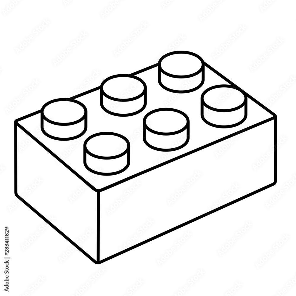 Lego brick Stock Vector | Adobe Stock