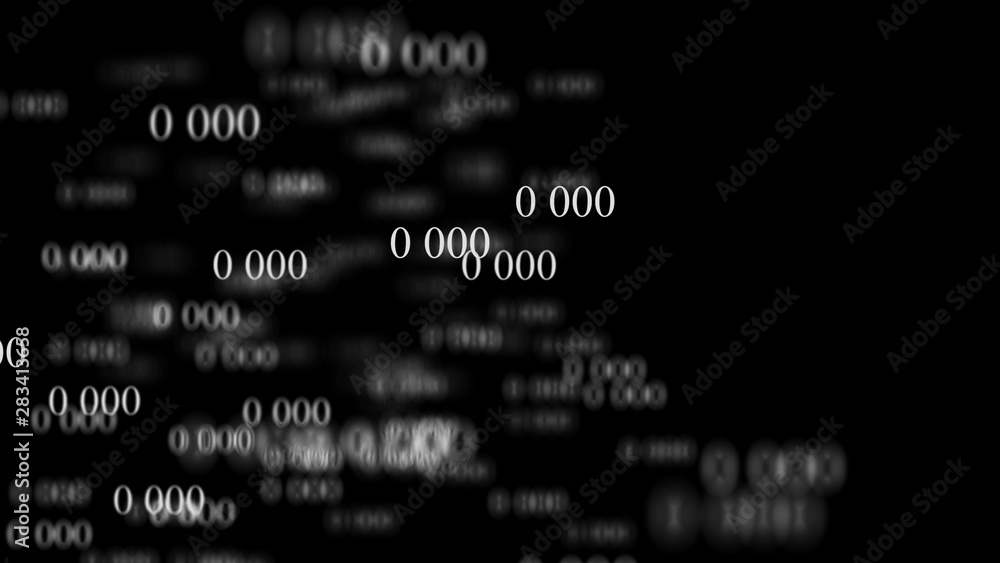 Digital background matrix. 3d rendering. Binary code. Programming. Web Developer. Digital code number