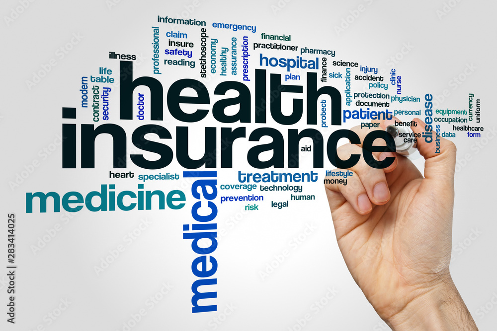 Health insurance word cloud concept Health insurance word cloud concept