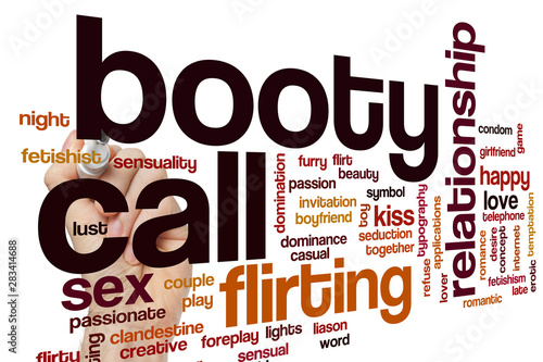 Booty call word cloud