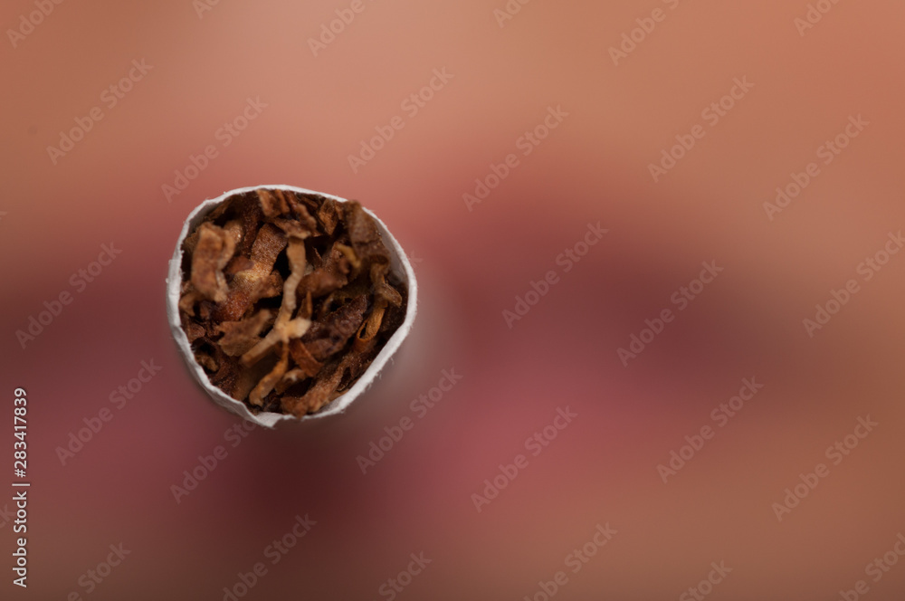 Macro view of cigarettes.Close up Macro view of cigarettes.Close up