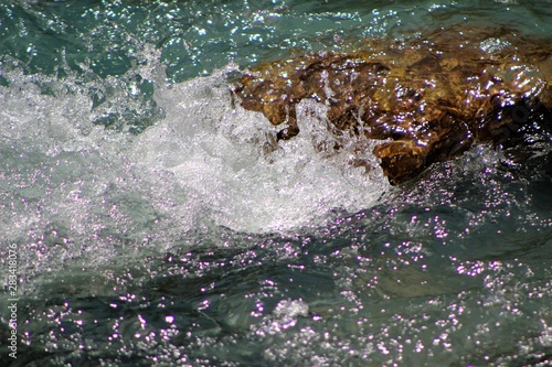 water on the rocks