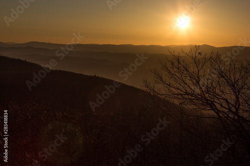 Sunset Over Mountains