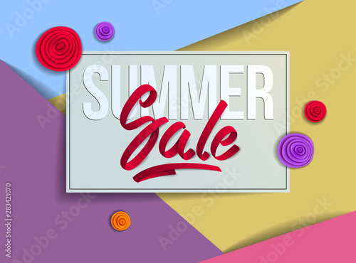 Summer sale flyer template ...