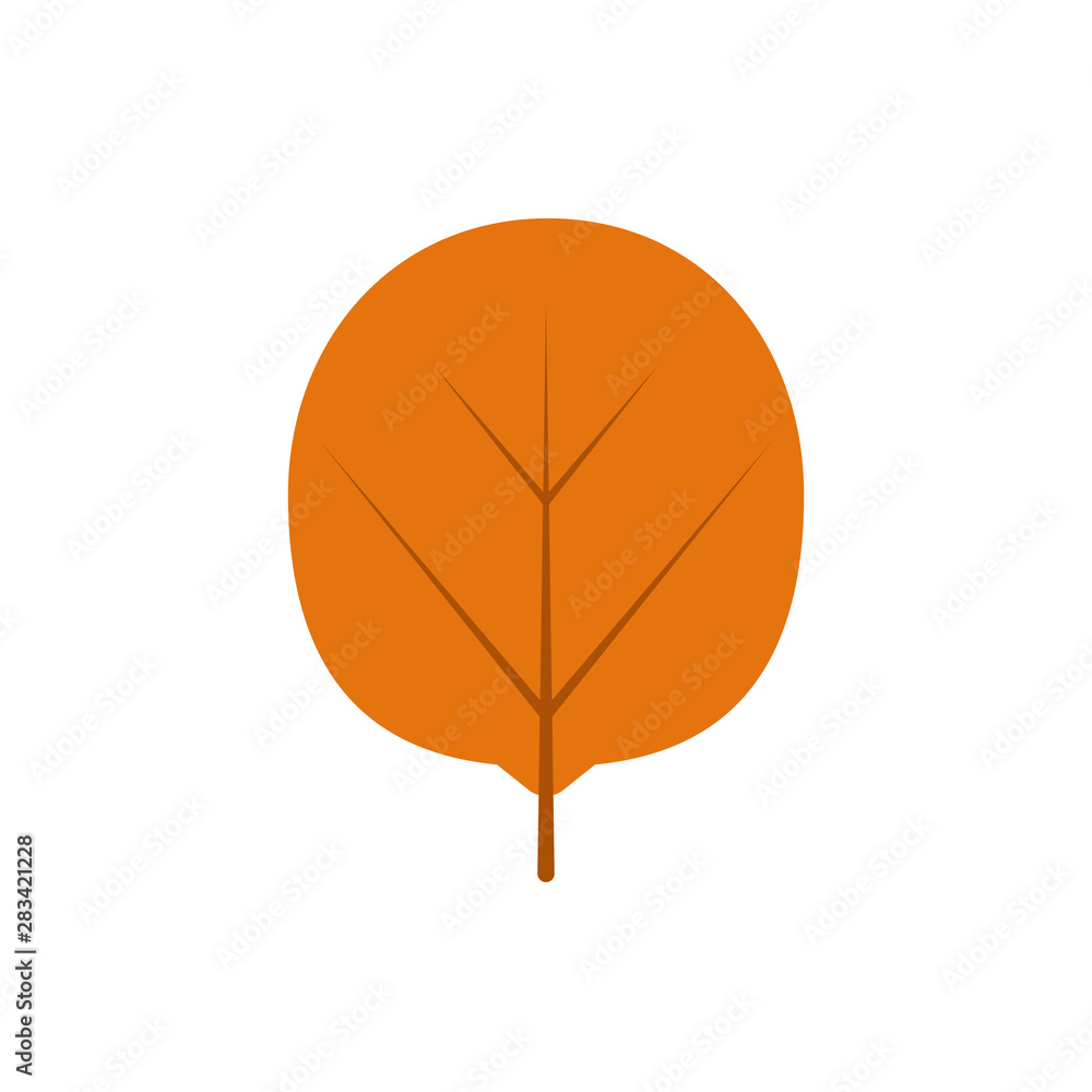 Autumn leave, brown icon. Element of color autumn flora icon
