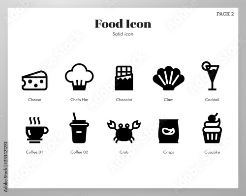 Food icons Solid pack
