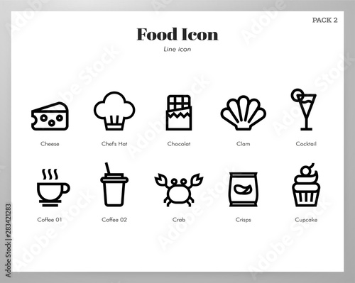 Food icons Line pack