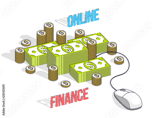 Online finance concept, web...