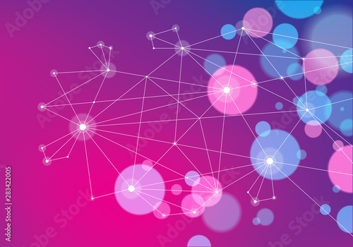 Connected lines with dots g...