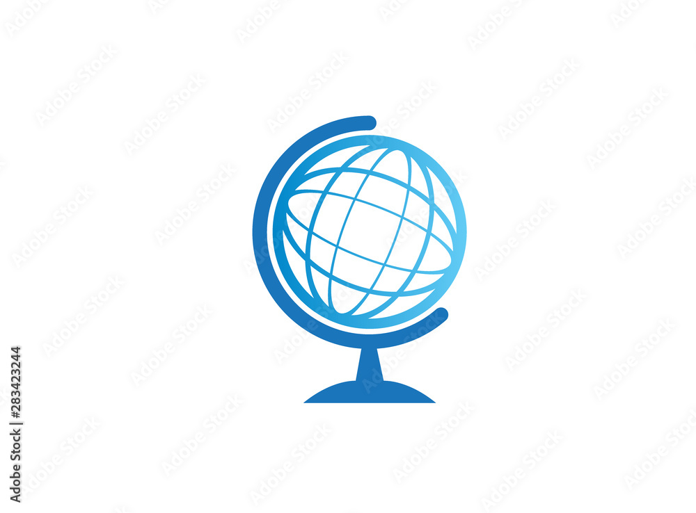 Globe icon logo design illustration on white background Globe icon logo design illustration on white background