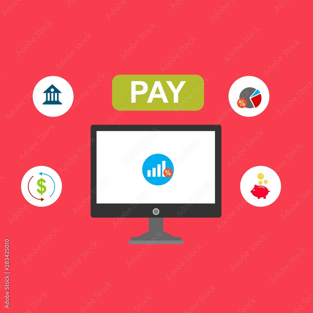 Online shopping concept. Mobile payments. vector illustration. Can be used for workflow layout template, banner, marketing, infographics Online shopping concept. Mobile payments. vector illustration. Can be used for workflow layout template, banner, marketing, infographics