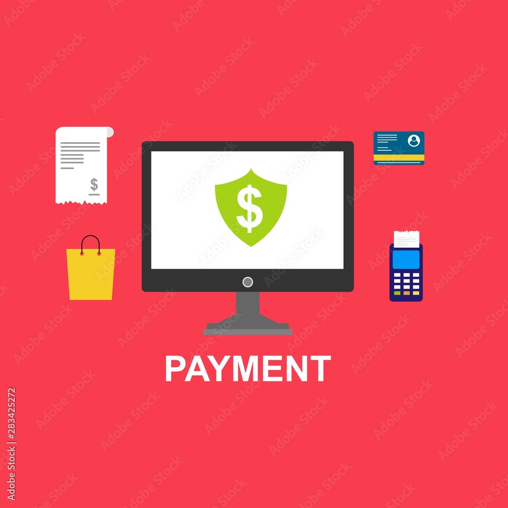 page template of Online Shopping. Modern flat design concept of web page design for website and mobile website. Easy to edit and customize. Vector illustration page template of Online Shopping. Modern flat design concept of web page design for website and mobile website. Easy to edit and customize. Vector illustration