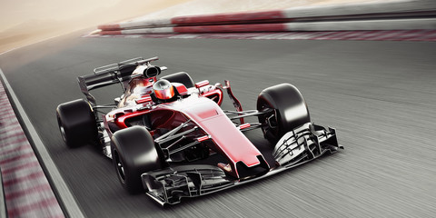 Wandcirkels Auto Snelle raceauto met bewegingsonscherpte  © Digital Storm