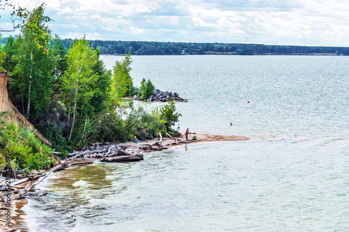 Rest on the Ob sea. Berdsk, Novosibirsk region, Russia