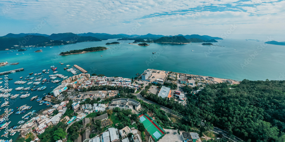 Panorama aerial view of Sai Kung, Hong Kong