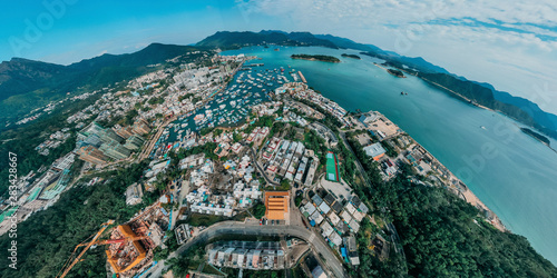 Photography Panorama aerial view of Sai Kung, Hong Kong