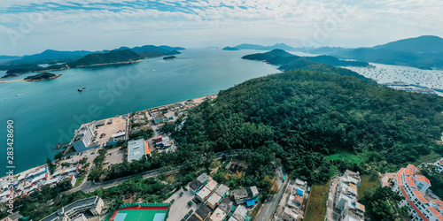 Canvas Print Panorama aerial view of Sai Kung, Hong Kong