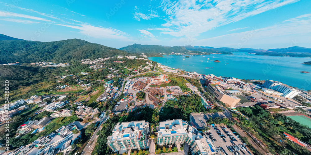 Obraz premium Panorama aerial view of Sai Kung, Hong Kong