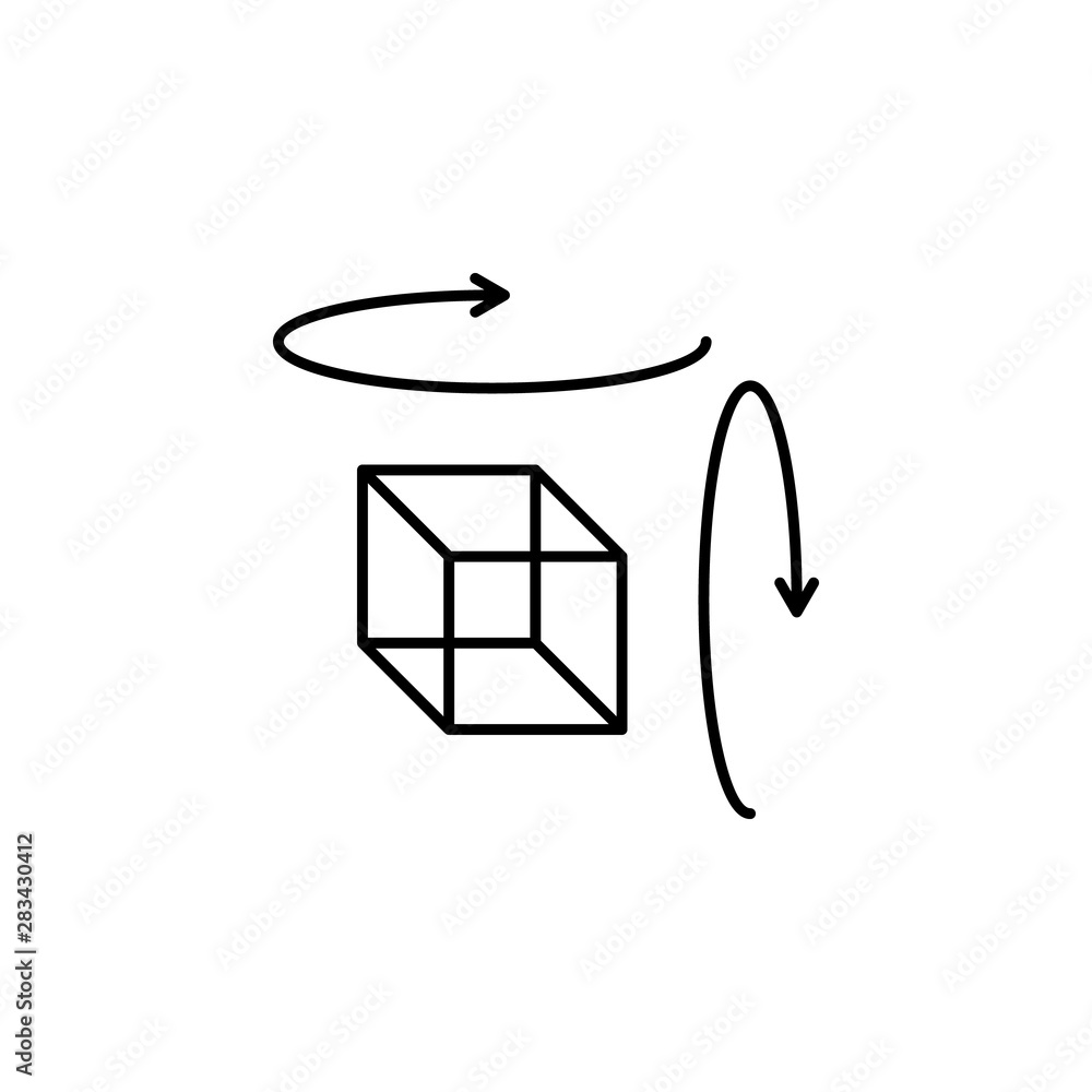 Augmented reality, object, cube, rotation icon. Element of augmented reality ico Augmented reality, object, cube, rotation icon. Element of augmented reality ico