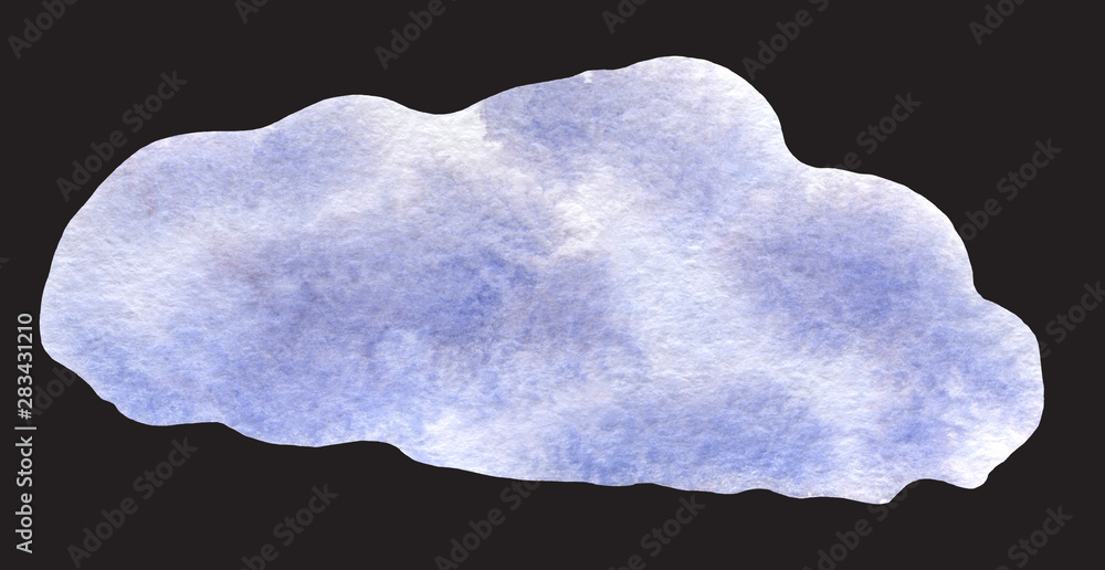 Fototapeta premium blue watercolor cloud isolated element