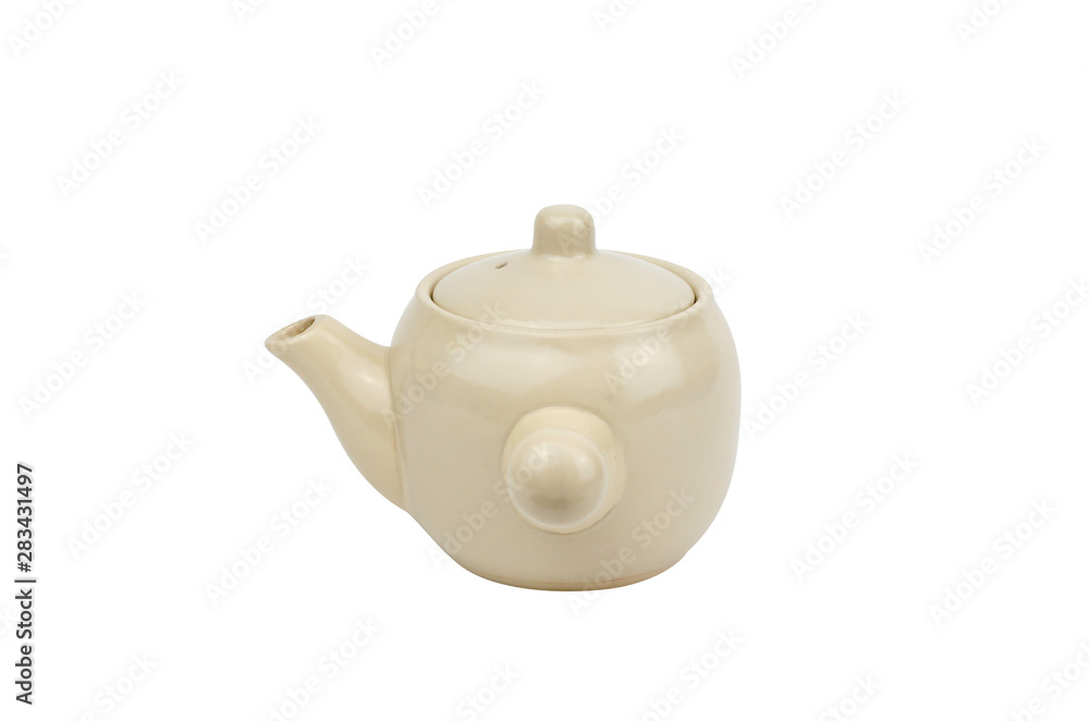 Japanese teapot Isolated white background Japanese teapot Isolated white background