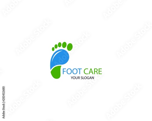 Foot care icon illustration Logo vector Template