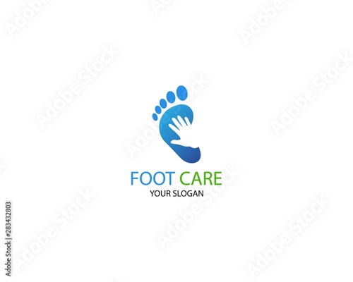 Foot care icon illustration Logo vector Template