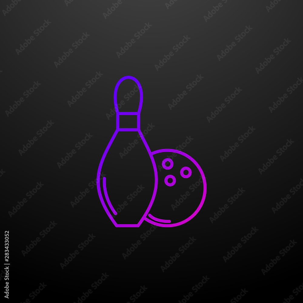 Bowling and bowling ball outline nolan icon. Elements of sport set. Simple icon for websites, web design, mobile app, info graphics Bowling and bowling ball outline nolan icon. Elements of sport set. Simple icon for websites, web design, mobile app, info graphics