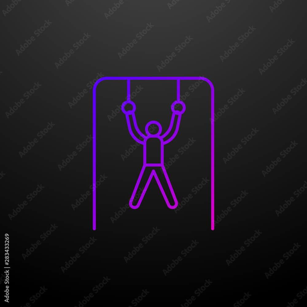 Athlete on rings outline nolan icon. Elements of sport set. Simple icon for websites, web design, mobile app, info graphics Athlete on rings outline nolan icon. Elements of sport set. Simple icon for websites, web design, mobile app, info graphics