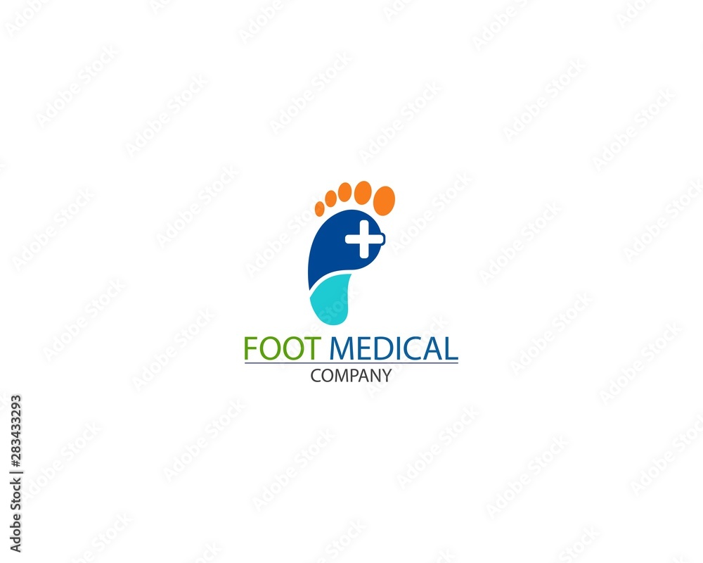 Foot Health medical Logo Template Design Vector creative