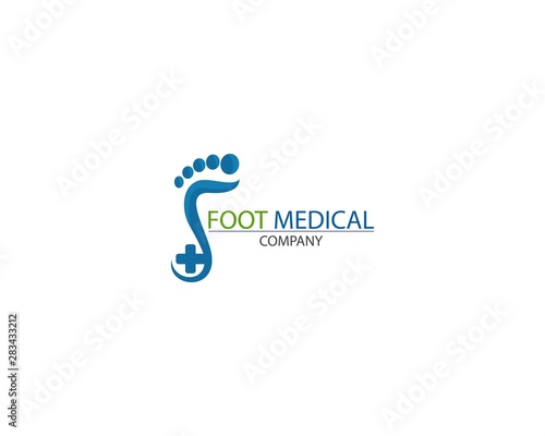 Foot Health medical Logo Template Design Vector creative