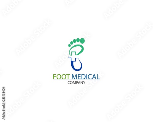 Foot Health medical Logo Template Design Vector creative
