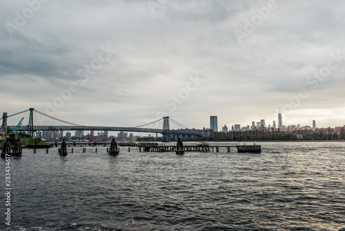 View on Manhattan downtown and Williamsburg bridge from Williamsburg, Brooklyn © auseklis