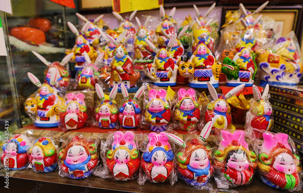 Traditional souvenirs of street shops.