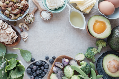 Wallpaper Mural Ketogenic diet ,low carb, high fat, healthy food Torontodigital.ca