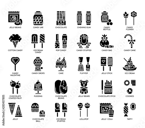 Sweet and Candy , Glyph Icons