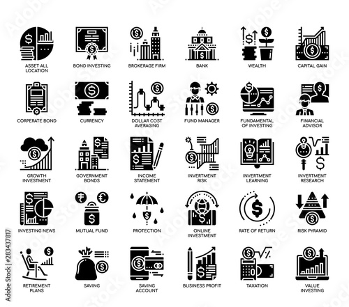 Saving and Investment , Glyph Icons