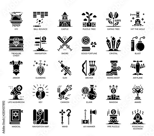 Game Elements , Glyph Icons