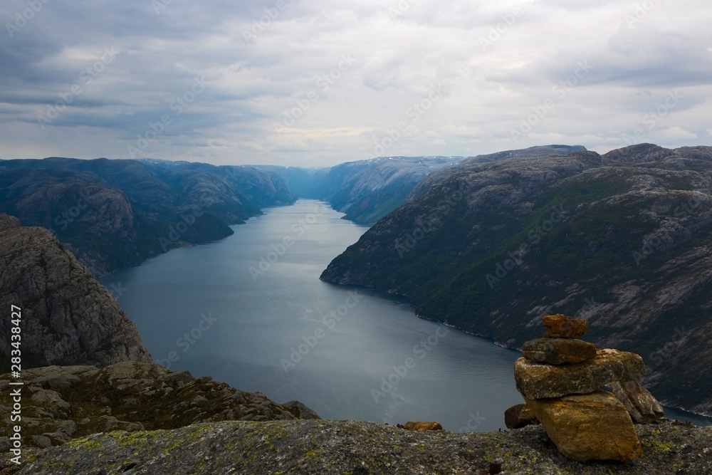 Impressive view of the Lysefjord in Norway