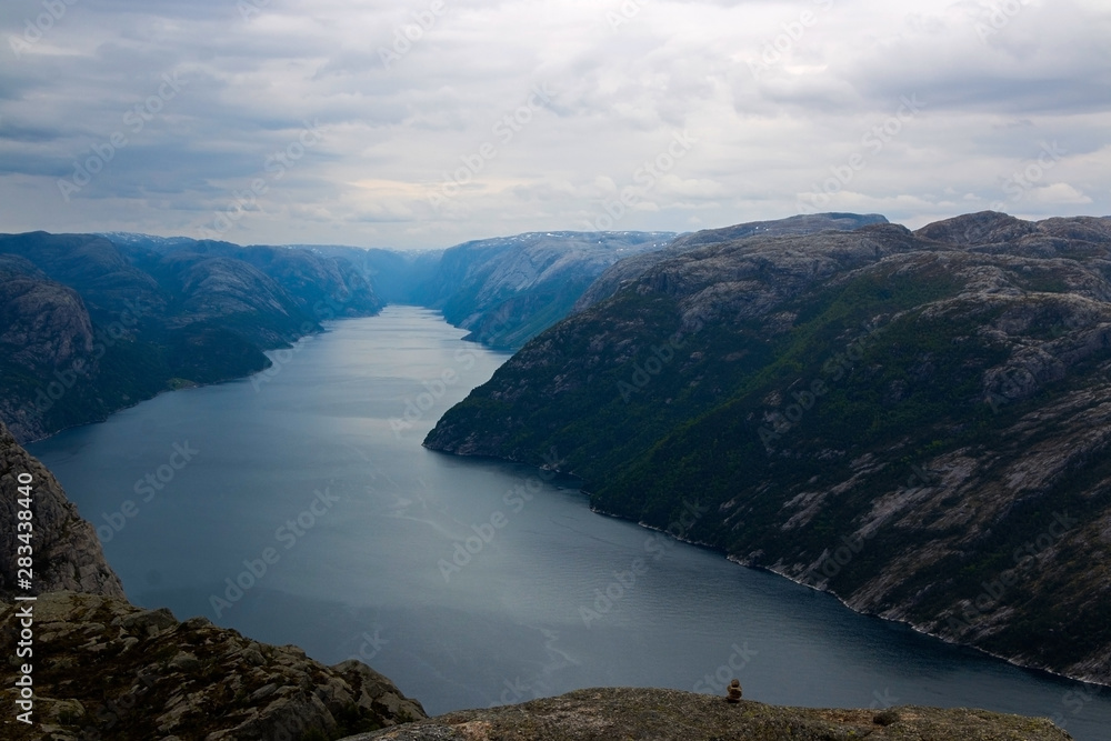 Impressive view of the Lysefjord in Norway