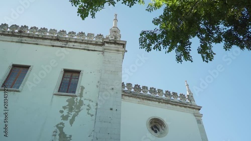 Lisbon Monastery Tiles Museum Battlements Facade photo