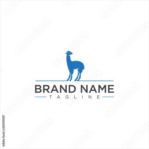 Simple Unique Alpaca Logo Design , Vicuna, Huacaya alpaca, guanaco And Abstract llama Logo Design Template	