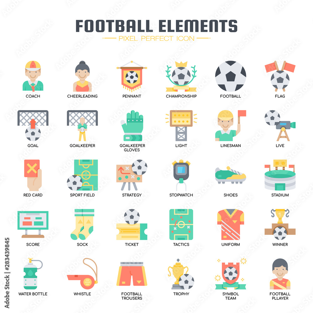Football Elements , Thin Line and Pixel Perfect Icons Football Elements , Thin Line and Pixel Perfect Icons