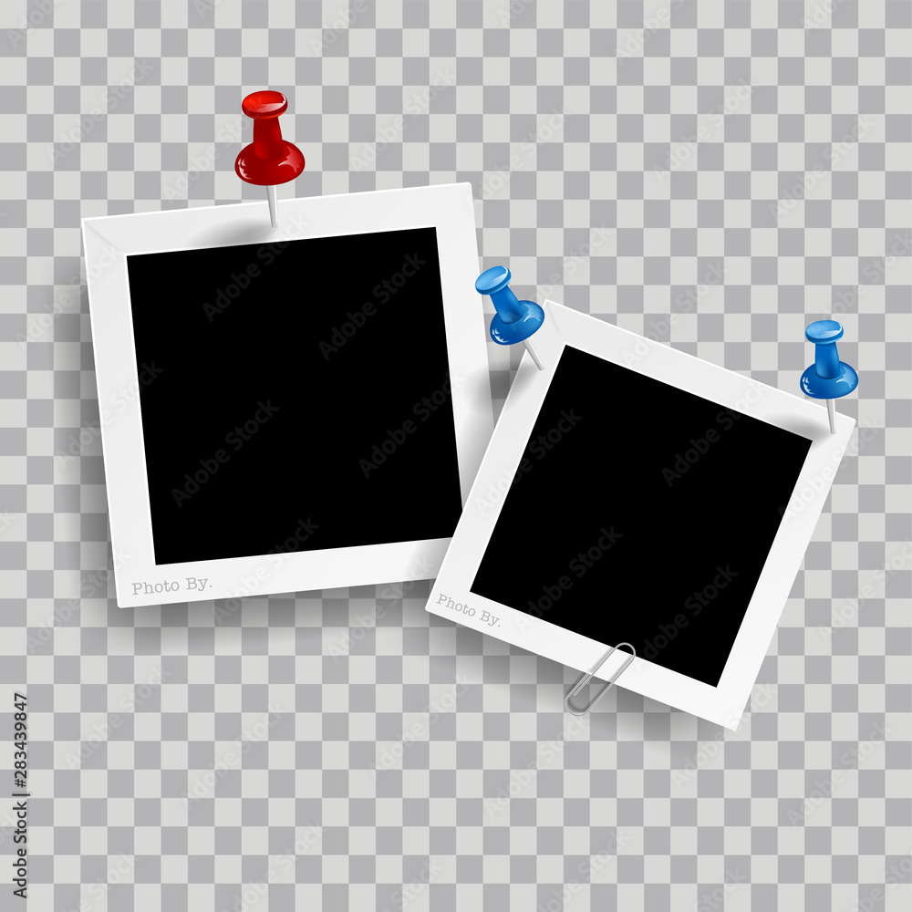 Pin Frame Jpg Retro realistic photo frame with pin isolated on transparent background ...