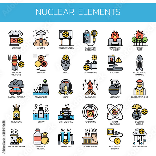 Nuclear Elements , Thin Line and Pixel Perfect Icons
