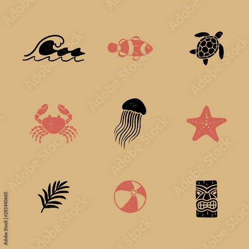 Vintage Tropical Icons